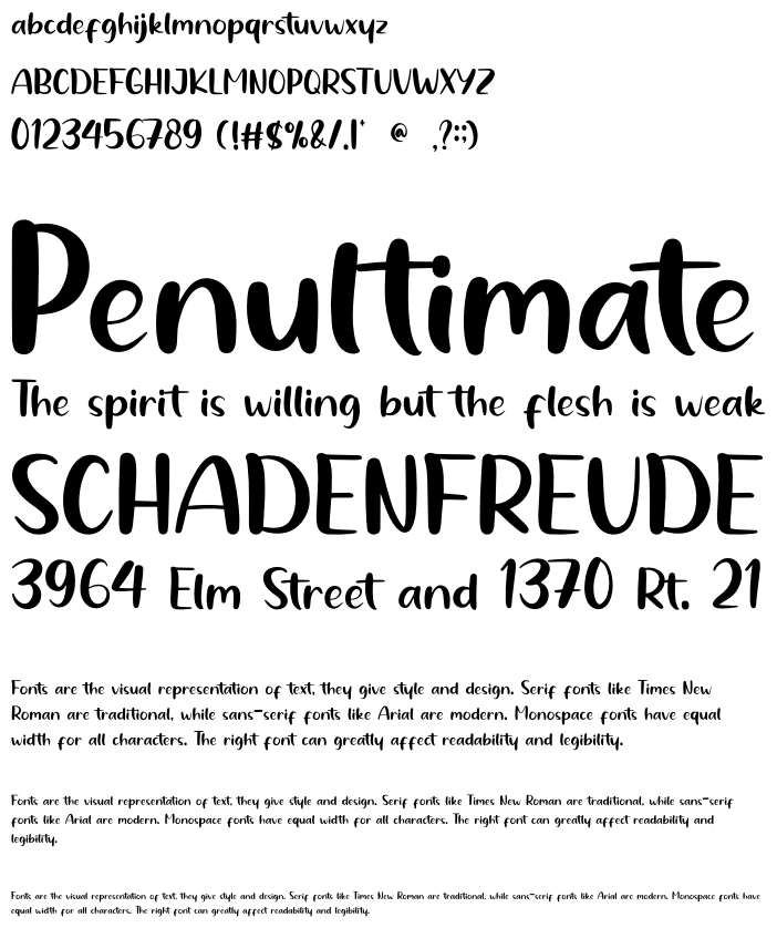 Image descriptive du font